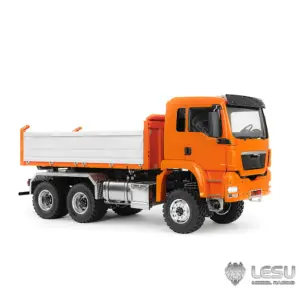 LESU TGS 1/14 RC Hydraulic Dump Truck 6x6 Metal Remote Control Dumper Car Model Three-Way Dumping Emulated Tipper Hobby Models