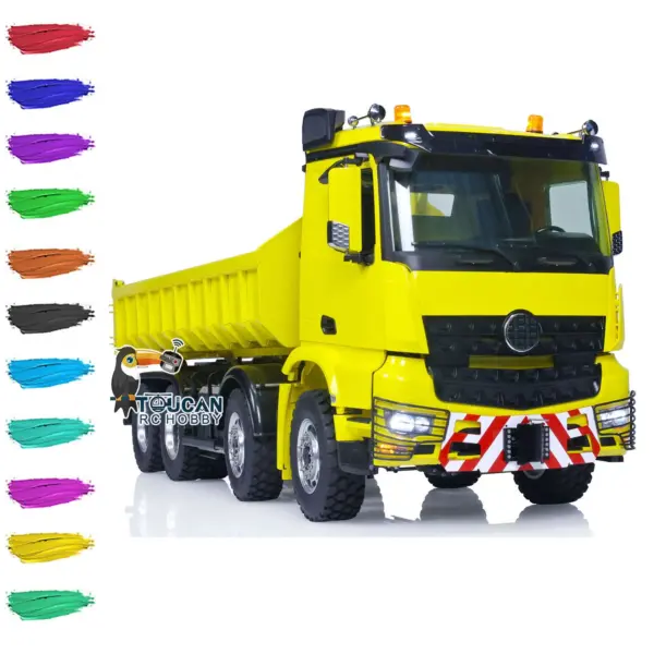 Customized LESU 1/14 8x8 Hydraulic Machine RC Dumper Truck Remote Control Full Dump Car Hobby Model Sound RTR Painted Assembled Toy