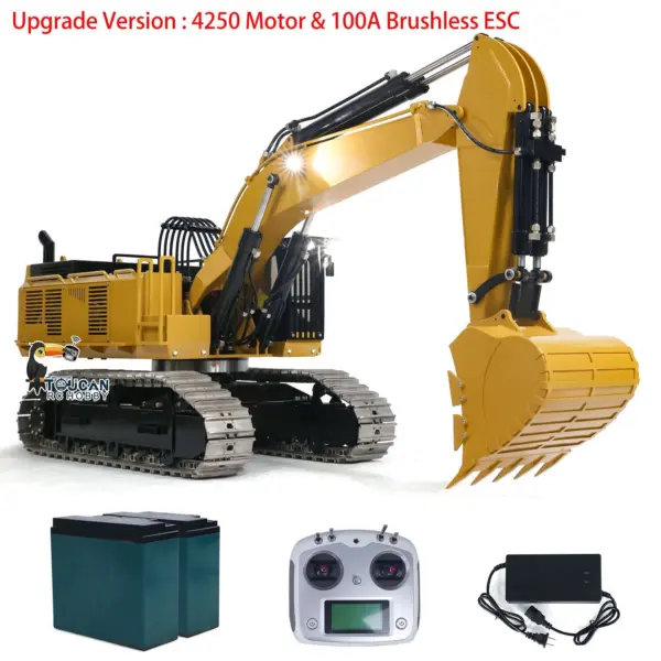 385CF 1/8 Hydraulic RC Excavator Metal Giant Remote Control Construction Vehicle Ready to Run Painted Assembled ESC Servo Motor