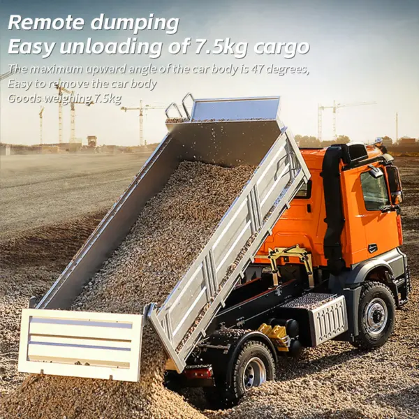 1/14 Kabolite 5701 RC Dump Truck 4x4 Remote Control Dumper Car Sound Light Simulation Vehicle Hobby Model