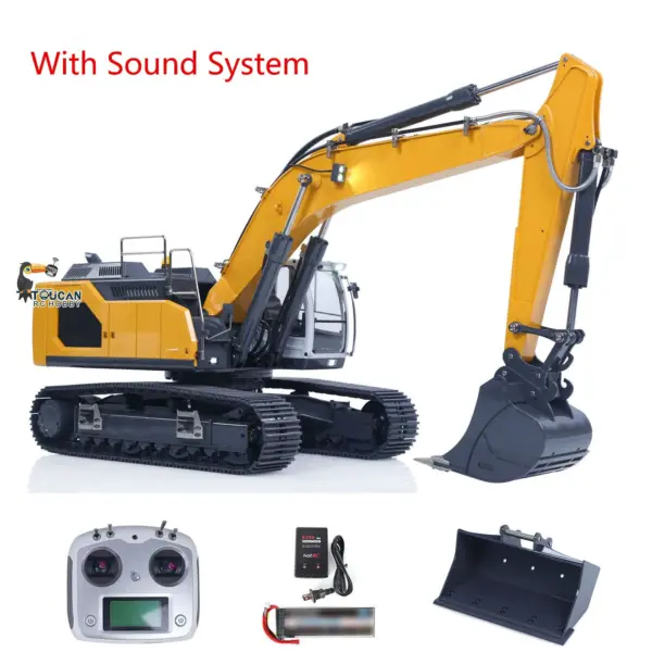 1/14 Hydraulic RC Excavator 945 Metal Remote Control Digger Sound Light System