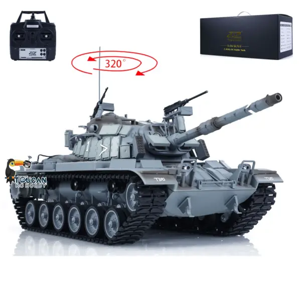 1/16 Tongde Israel RC Panzer Remote Control Infrared Battle Tanks Military Model M60W ERA Painted Car 320 Rotation BB Shooting DIY