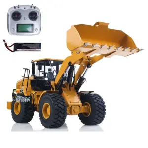 1/12 Metal Remote Control Hydraulic Loader DIM C950 2Speed Gearbox 5CH Valve RC Heavy Machine Model Hobbywing Brushed ESC