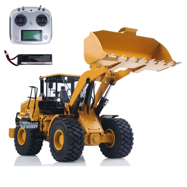 1/12 Metal Remote Control Hydraulic Loader DIM C950 2Speed Gearbox 5CH Valve RC Heavy Machine Model Hobbywing Brushed ESC