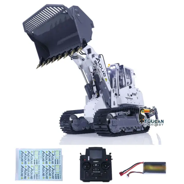 LESU 1/14 636 Hydraulic Construction Vehicles Radio Controlle Track Loader Light Sound Motor Metal Openable Closable Bucket