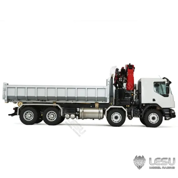 2Speed LESU Remote Control Hydraulic Roll on off Dumper Crane 1/14 RC Tipper Lock Differential Axle Metal 8X8 Chassis Gerabox