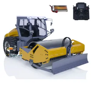 LESU 1/14 RC PNP Painted and Assembled Hydraulic Road Roller Metal Aoue-H13ixc Motor ESC Light Sound PL18EVLite Controller