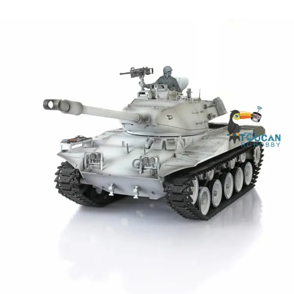 Henglong 1/16 7.0 Upgraded RC Tank Walker USA Bulldog 3839 RTR Remote Control Tank W/ Smoking Steel Gearbox Metal Tracks Sproket