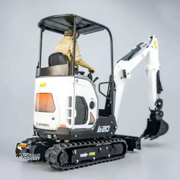 JXModel 1/14 E20 Mini RC Hydraulic Excavator Upgraded Remote Control Digger Simulation Construction Vehicle Models Sounds Light