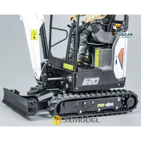 JXModel 1/14 E20 Mini RC Hydraulic Excavator Upgraded Remote Control Digger Simulation Construction Vehicle Models Sounds Light
