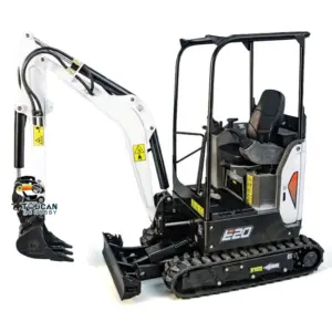 JXModel 1/14 E20 Mini RC Hydraulic Excavator Upgraded Remote Control Digger Simulation Construction Vehicle Models Sounds Light