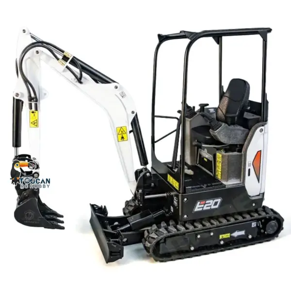 JXModel 1/14 E20 Mini RC Hydraulic Excavator Upgraded Remote Control Digger Simulation Construction Vehicle Models Sounds Light