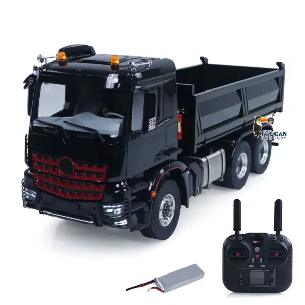 6X6 Metal Chassis 3348 RC Hydraulic Dumper 1/14 Radio Controlled Tipper NO Lock Light Sound Radio Battery Construction Truck RTR