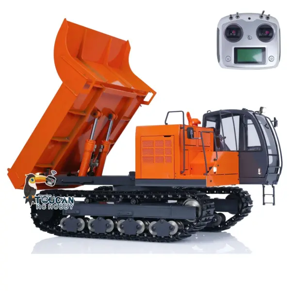 JZM Metal 1/12 EG110R RC Hydraulic Tracked Truck Painted and Assembled Vehicles FlySky I6S Radio Control Dumper Car Model