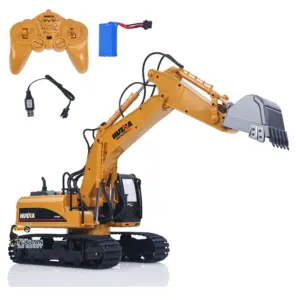 HUINA 1/14 RC Electric Excavator 1535 Remote Control Digger 15CH 2.4G Radio Finished Toy Model Battery Sound Light Effects