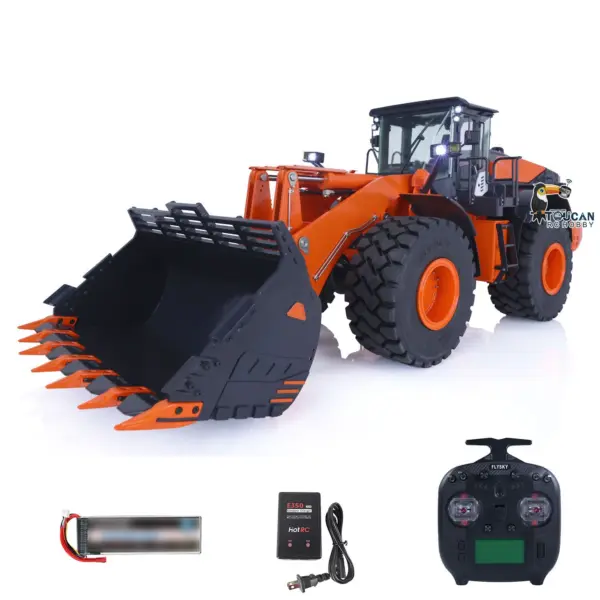 JDMODEL Metal 1/14 RC RTR Hydraulic Loader JDM-198 ZW370 Models W/ 2-Speed Transmission Battery Pump Servo ESC