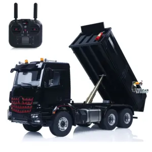 MDMODEL 3348 6x6 Metal Chassis 1/14 RC Hydraulic Dump Truck Remote Control Tipper 2Speed Gearbox Light Sound HotRC Radio