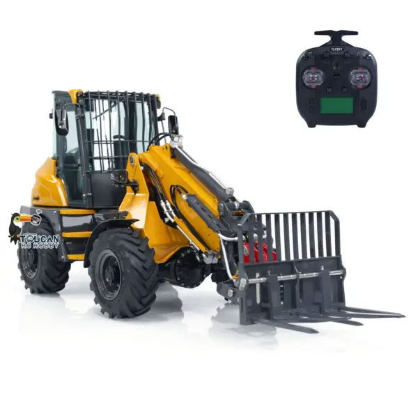 LESU 1/14 AT1050 RC Hydraulic Equipment Fork Loader Radio Control Telescopic Arm Car Kits DIY Model Light Sound System