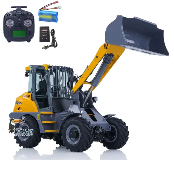 LESU 1/14 RC Loader AOUE MCL8 ST8 Remote Control Car Hydraulic Dozer Shovel Metal Sieve Shovel Rake Bucket Gripper RTR Sound Light