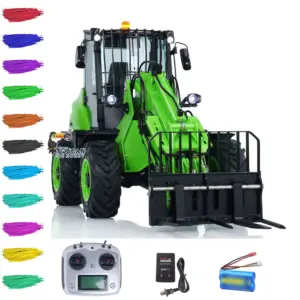 LESU AT1050 1/14 RC Hydraulic Telescopic Arm Loader Fork 4X4 Finished Truck Car Forklift Truck Emulated Car Hobby Models