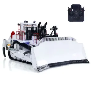 1/14 D11T 3-Plow RC Hydraulic Heavy-duty Bulldozer Remote Control Dozers PL18EV Sound Light Smoke Assembled and Painted