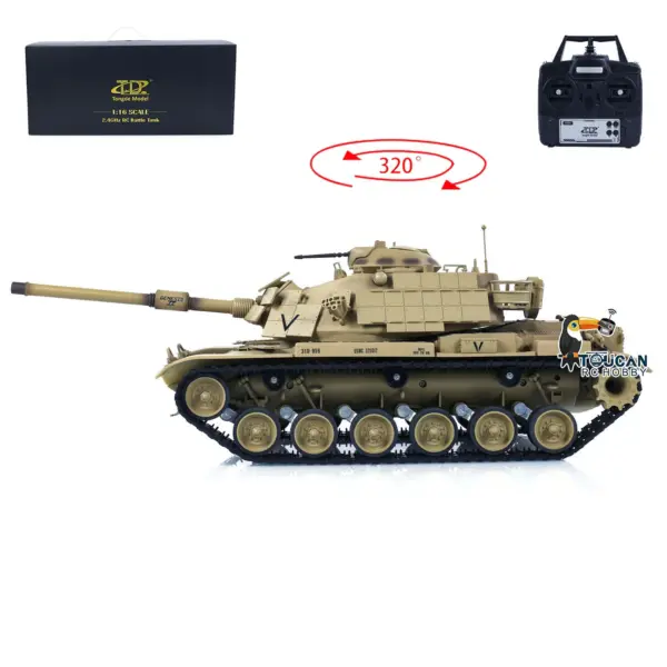 Tongde Model 1/16 RC Battle Tank M60A1 ERA USA Remote Control Panzer Armored Hobby Model Sound BB Unit Assembled