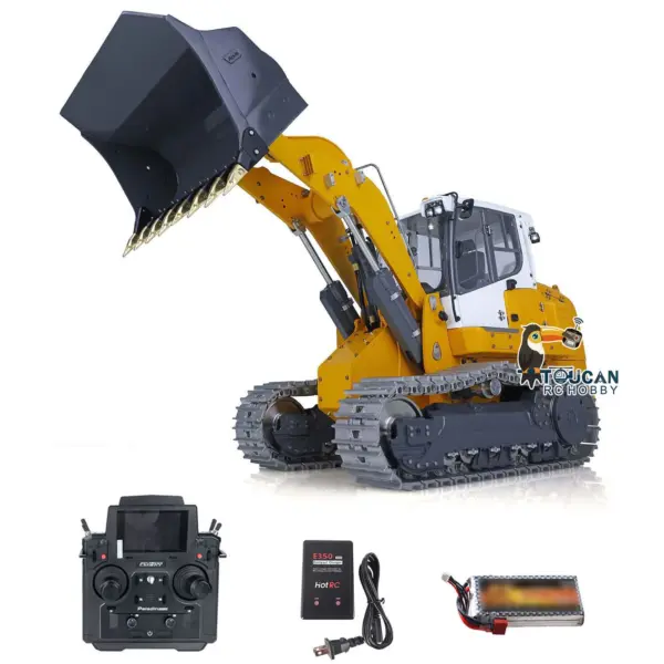 LESU 1/14 636 Metal RC Hydraulic Painted Tracked Loader Model W/ Light Sound System Reversing Valve Motor Servo ESC Decal