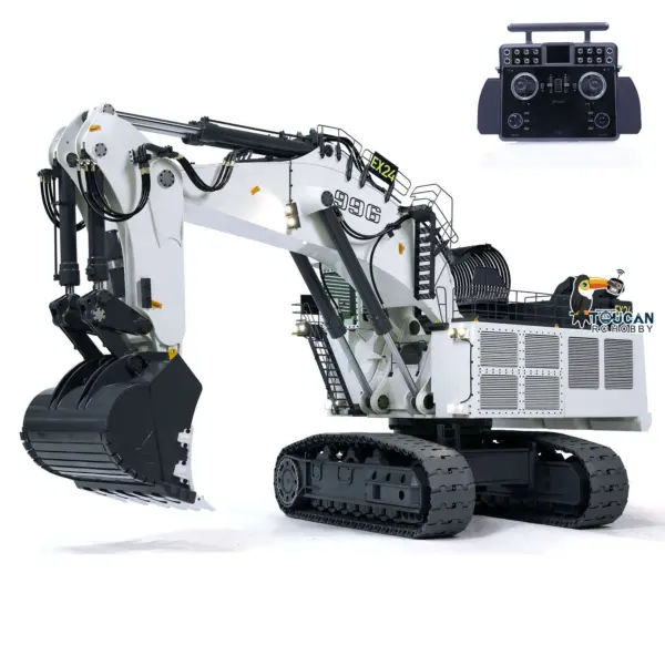 1/20 Metal Painted Assembled RC Hydraulic Equipment Remote Controlled Excavator for 996 Taranis XE Radio Digger Frsky-Taranis-XE