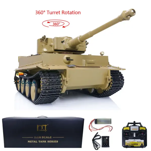 Mato Painted 100% Metal 1/16 RC Tank German Tiger I Remote Control Military Armor Model BB Shooting RTR 1220 Kits