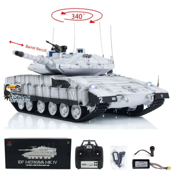 Heng Long Plastic RC Main Battle Tank 1/16 IDF Merkava MK IV 3958 Remote Control Panzer Military Vehicles BB Combating