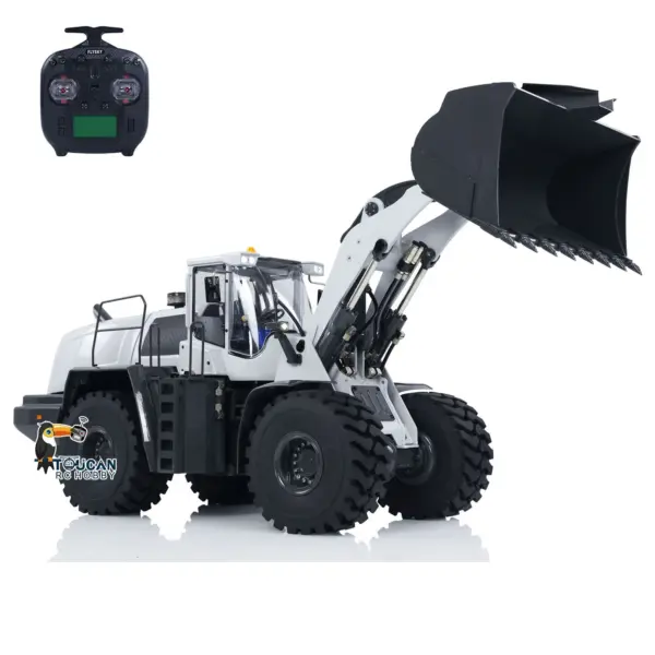 XDRC 1/14 Scale Hydraulic RC Loader 580 Radio Control Construction Vehicle Electric Model Sound Light DIY Cars