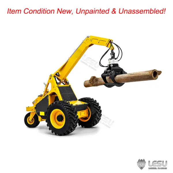 Unassembled Kit Model LESU Metal 1/14 Remote Control Hydraulic Log Loader AOUE 225A RC Sugarcane Loader Grabber 4CH Valve Light