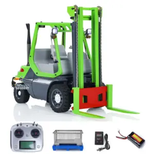 1/14 Metal Hydraulic RC Forklift Remote Controlled Wheeled Transfer Car Construction Vehicles Light Sound FlySky I6S Radio Controller PNP RTR