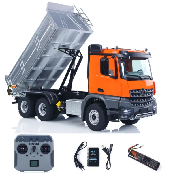 1/14 2.4G Remote Control Electric Lifting Dumper 5702 Model 6*6 Tipper Vehicle 2Speed Sound Light Motor RTR Car