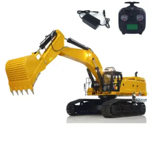 1/8 395 Metal RC Hydraulic Excavator Heavy Duty Digger RTR Radio Controlled Construction Vehicle FlySky ST8 Radio Brushless Motor 3CH Valve Light Battery Charger
