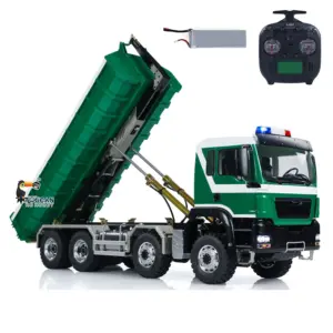 LESU 8x8 1/14 RC Hydraulic Roll On Dumper Truck RTR Radio Control Full Dump Cars Lights Sounds