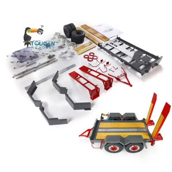 LESU 1/14 RC Metal Hydraulic Aoue-LT5 Tracked Skid-Steer Loader Model Dozer Blade Shovel Hay Clamp Bucket Rake Sweeper Track