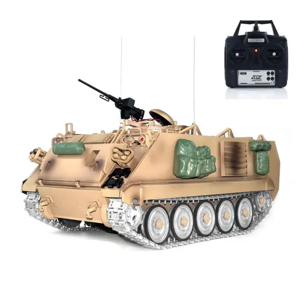 TD 1/16 RC Tank M2412-C M113A2 APC Infrared Turret Rotary 360 Degree Remote Control Electric Military Vehicle Metal Wheels
