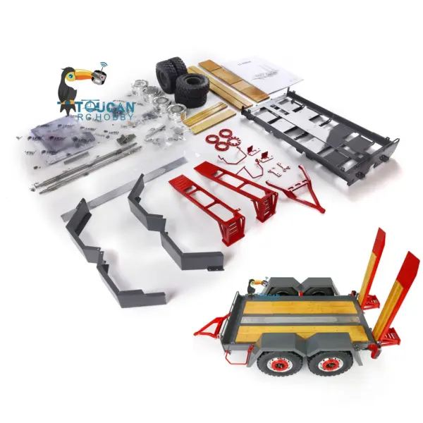LESU 1/14 Metal RC Loader Aoue-LT5 KIT Hydraulic Tracked Skid-Steer Construction Vehicle Lights Sound Fork Sieve Bucket Gripper Ripper Trailer DIY Model