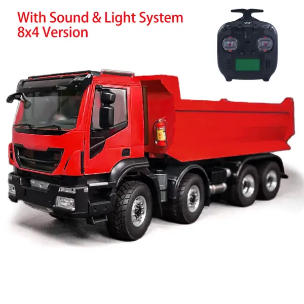 1/14 8x4 Metal Hydraulic RC Dump Truck 2-speed Radio Control Tipper Car Simulation DIY Model Painted ESC Servo Motor