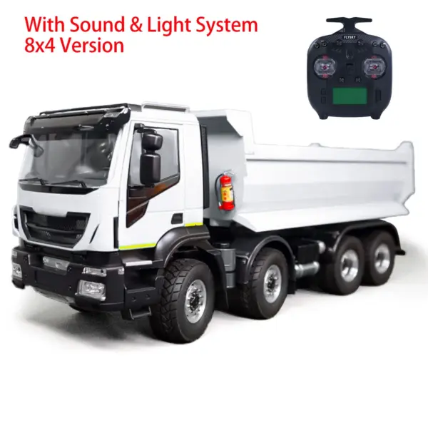 1/14 8x4 Metal Hydraulic RC Dump Truck 2-speed Radio Control Tipper Car Simulation DIY Model Painted ESC Servo Motor
