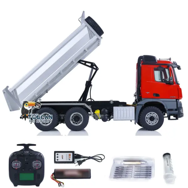 Kabolite 1/14 6*6 K3364 RC Metal Hydraulic Dump Truck Assembled and Painted Vehicles Remote Control Tipper Cars Models ESC Motor
