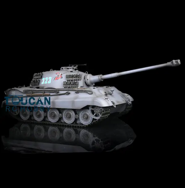 Henglong 1/16 Scale 7.0 3888A Remote Control Tank Plastic German King Tiger w/ BB Shooting Gearbox Sound Effect w/o Barrel Recoil
