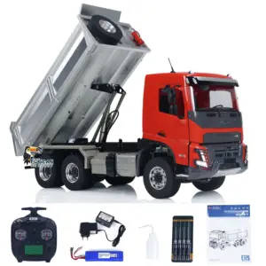 Double E 1/14 Hydraulic RC Dump Truck 6x6 FMX Remote Control Dumper Cars Hobby Model DIY RTR