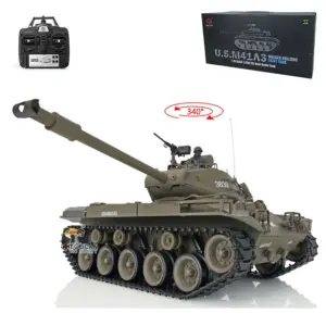 2.4Ghz Henglong 1/16 Scale 7.0 Plastic Walker Bulldog RTR RC Tank Remote Control Panzer Military Model 3839 Infrared Combating