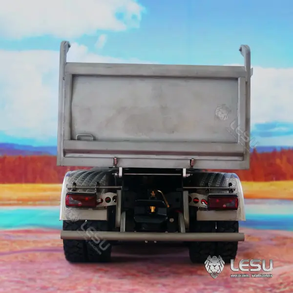 LESU 1/14 Scale 8*8 Metal Chassis TGS Hydraulic Dumper Truck Construction Vehicle Light Sound System Motor ESC