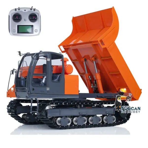 JZM Metal 1/12 EG110R RC Hydraulic Tracked Truck Painted and Assembled Vehicles FlySky I6S Radio Control Dumper Car Model