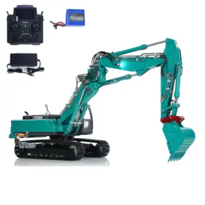 KABOLITE 1/14 K350 200 3Arm RC Hydraulic Excavator Remote Control Digger Model Light Sound System Flysky Radio RTR Battery