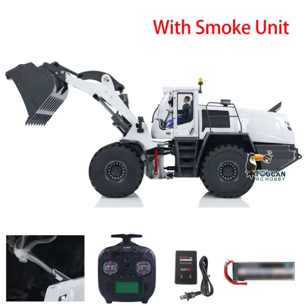 XDRC 580 1/14 Metal RC Hydraulic Loader Ready To Run Engineering Vehicles DIY Model Smoke Unit Lights ESC Servo Motor