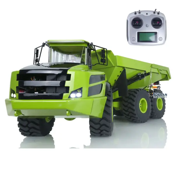 RC 1/14 Articulated Truck A40G 6x6 Metal Hydraulic Remote Control Dumper Toys Construction Vehicles Model Motor Servo Transmitter